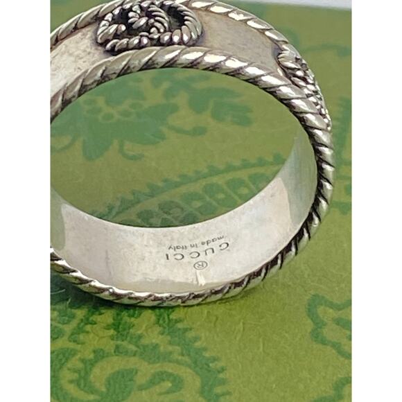 Gucci GG Logo Sterling Sliver Ring 7 - Picture 7 of 9